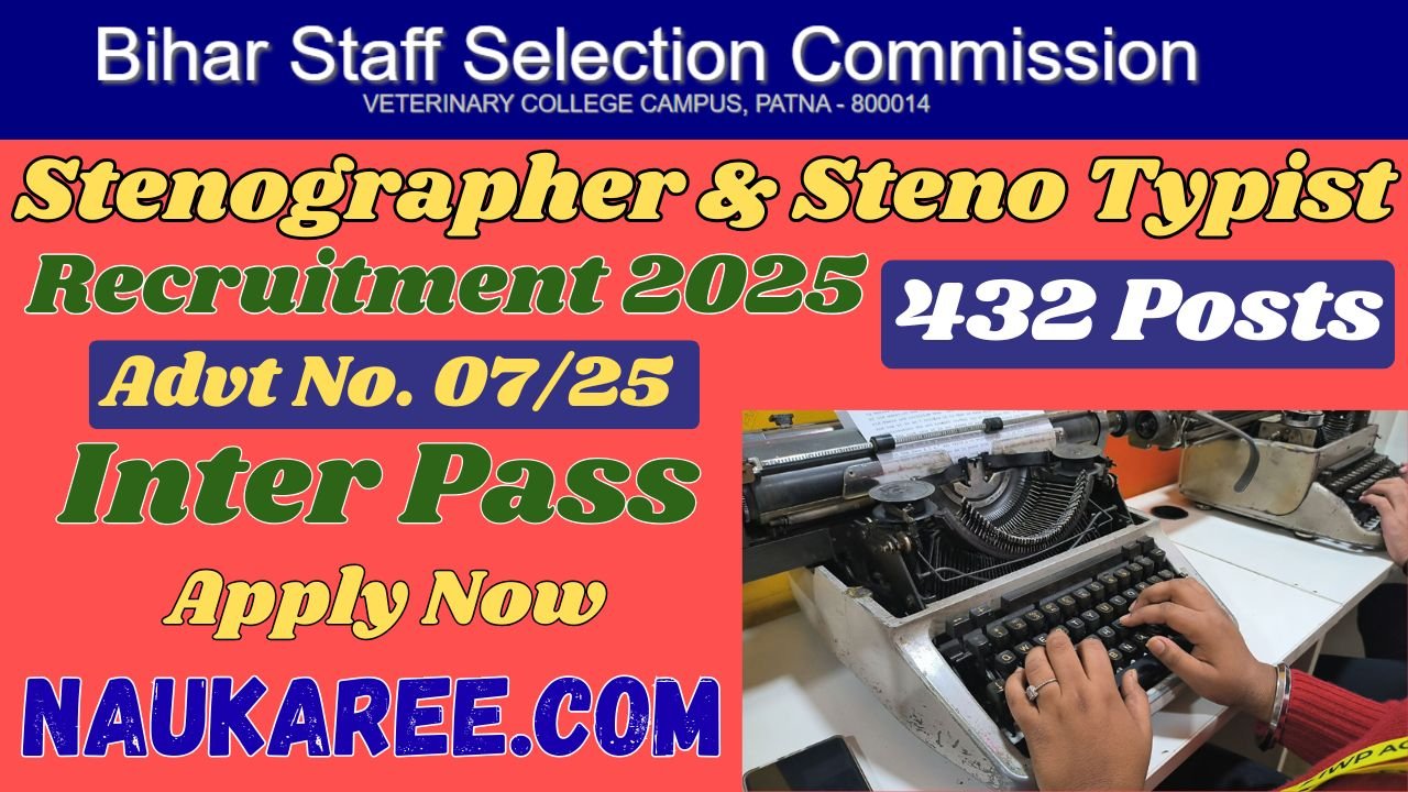 BSSC Steno Recruitment 2025